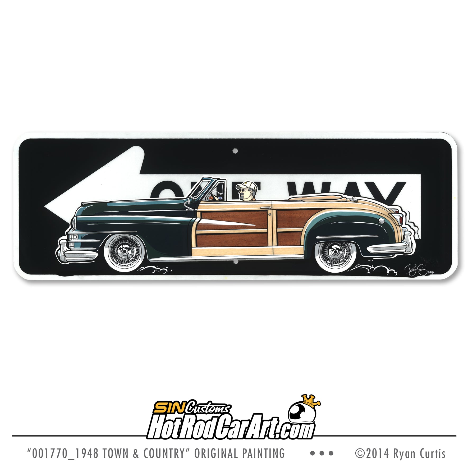 Hand Painted Aluminum Road Sign