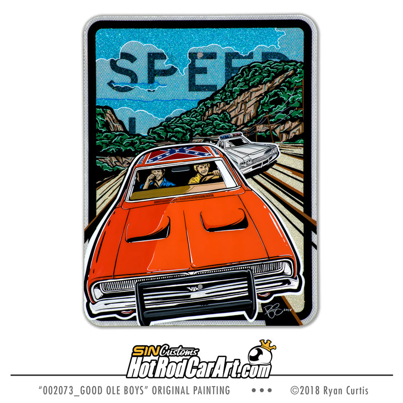 Hand Painted Aluminum Road Sign