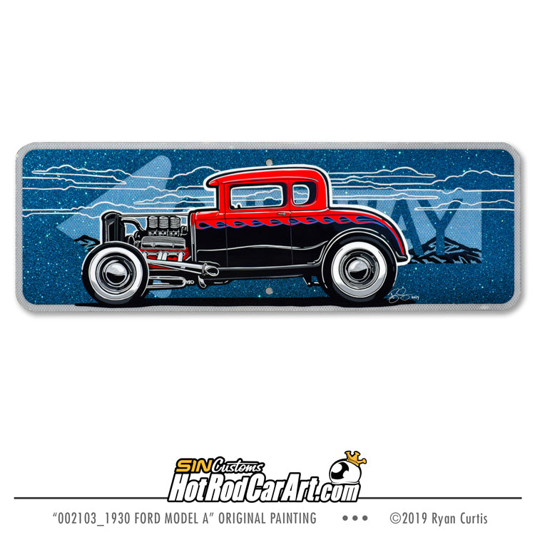 Hand Painted Aluminum Road Sign