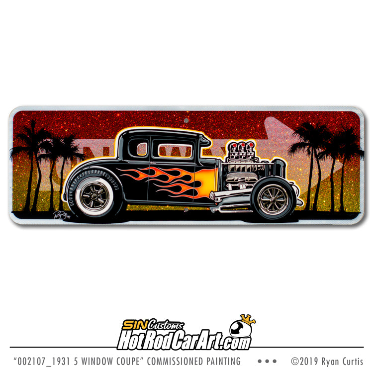 Hand Painted Aluminum Road Sign