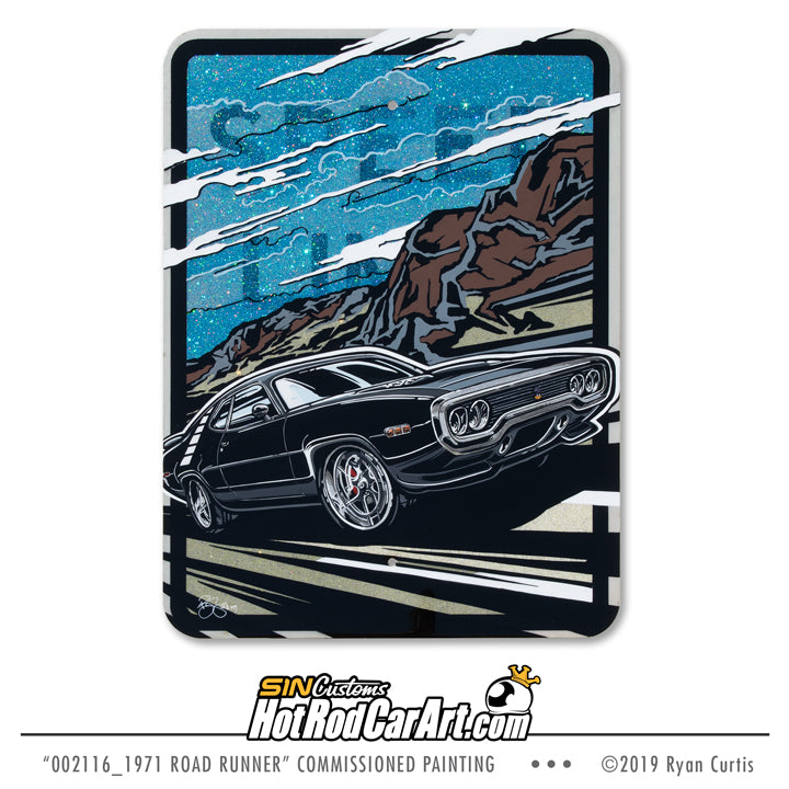 Hand Painted Aluminum Road Sign