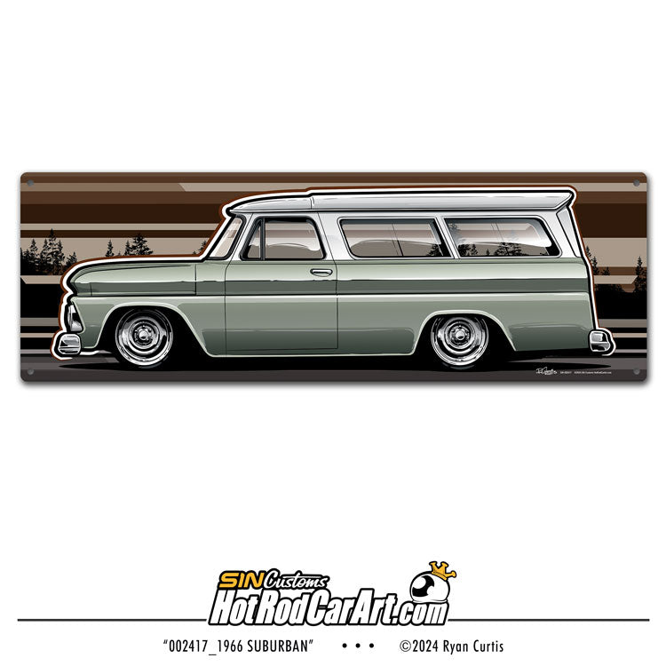 1966 Chevy Suburban - Metal Sign