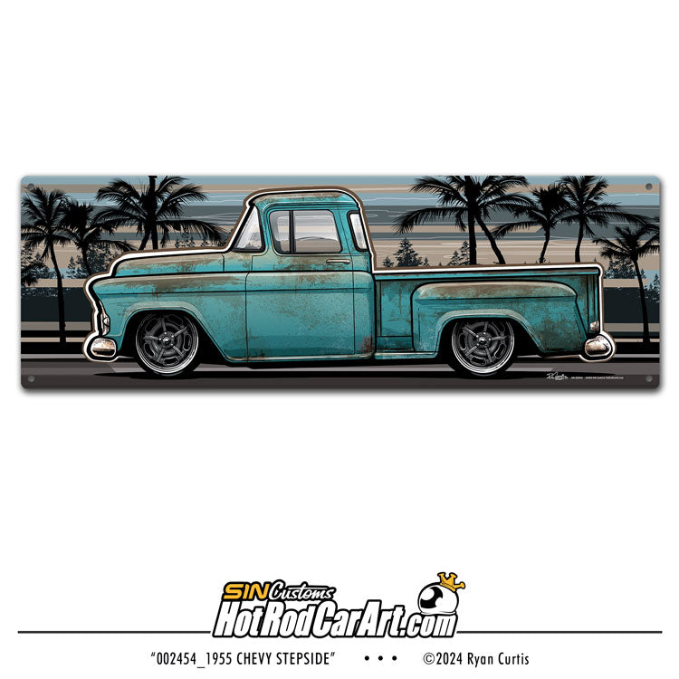 1955 Chevy Stepside - Metal Sign