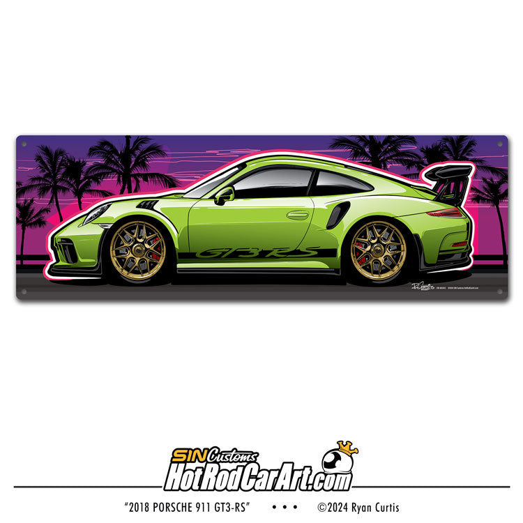 2018 Porsche 911 GT3-RS  - Metal Sign
