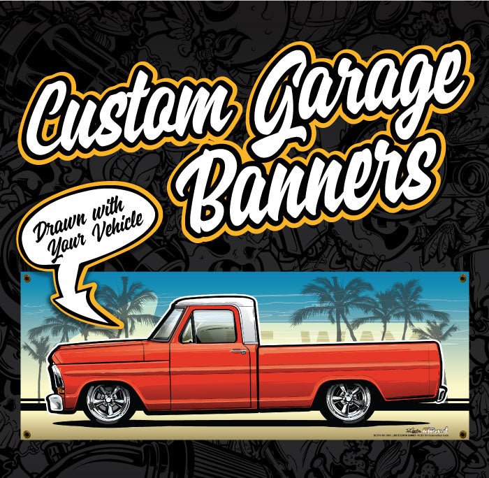 Custom Illustrated Shop/Garage Banner