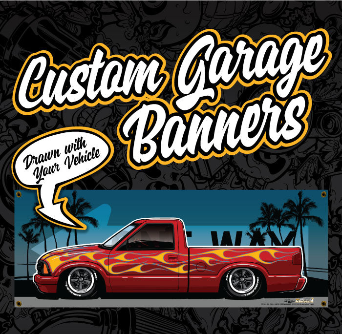 Custom Illustrated Shop/Garage Banner
