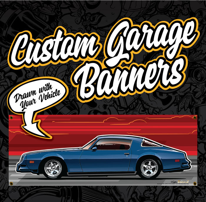 Custom Illustrated Shop/Garage Banner