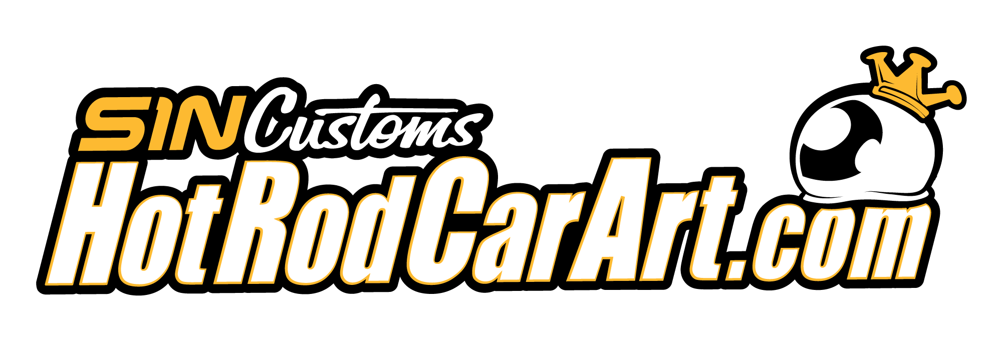 SIN Customs - HotRodCarArt.com logo