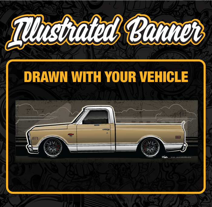 Custom Illustrated Shop/Garage Banner