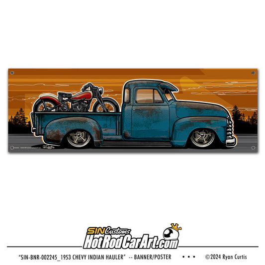 1953 Chevy Truck "Indian Hauler" - Banner/Poster