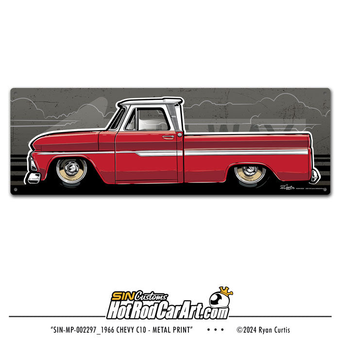 1966 Chevy C10 - Metal Sign