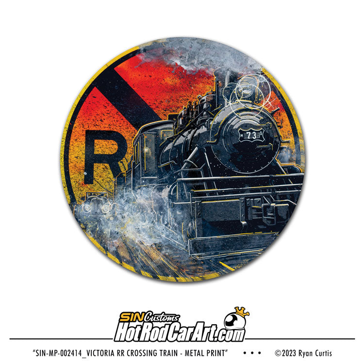 Victoria Rail Road Crossing - Metal Print