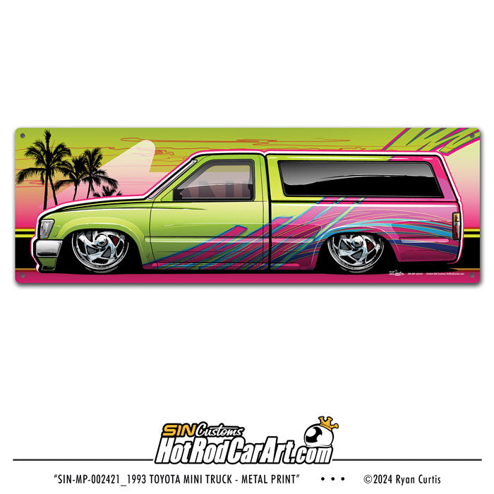 Custom Toyota Mini Truck - Metal Sign