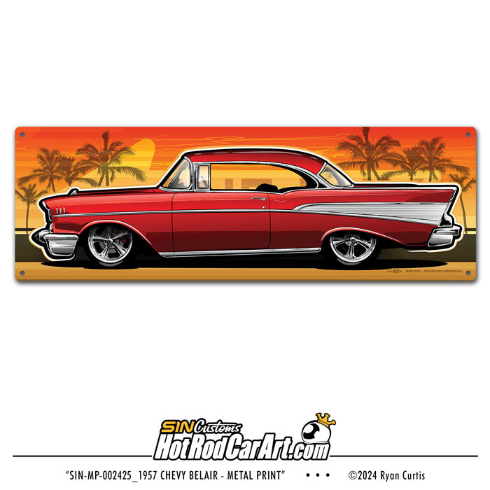 1957 Chevy Belair - Metal Sign