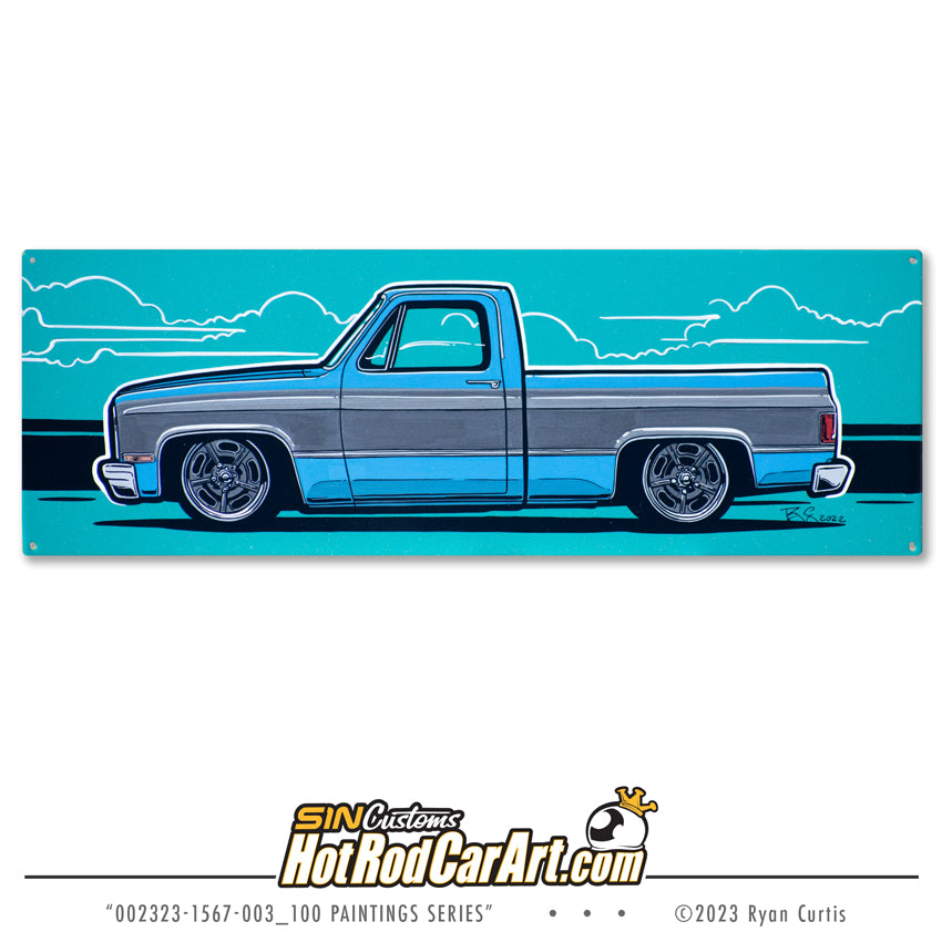 25 for $100 Handpainted - 18x6 Aluminum Panel