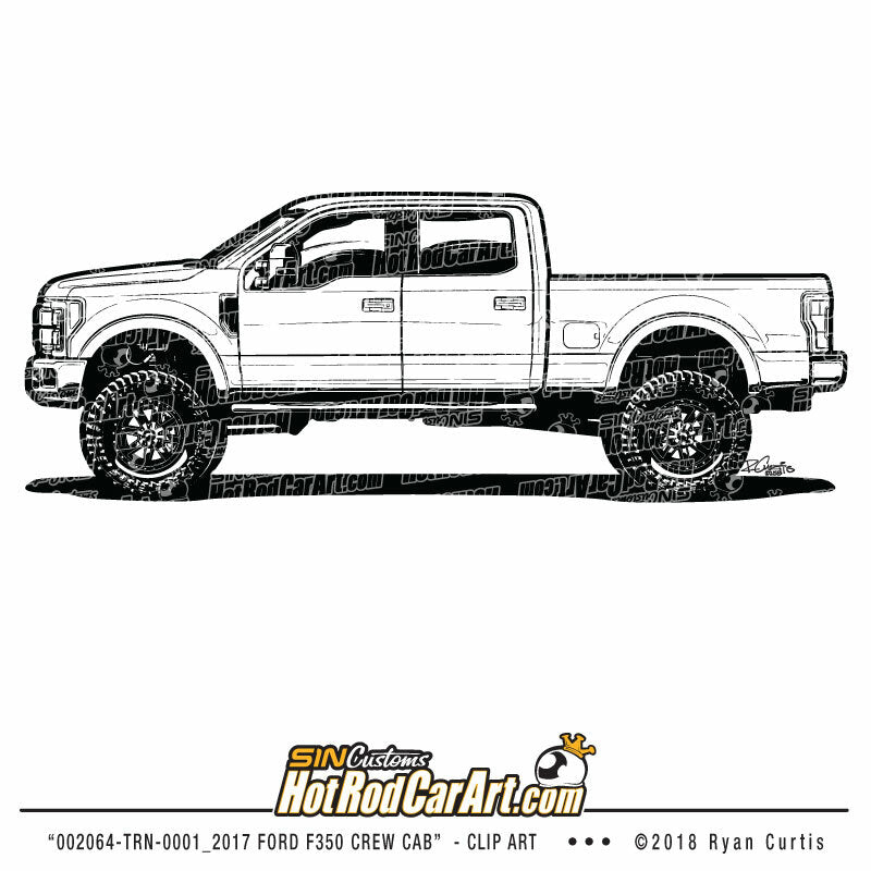 002064-TRN-0001_2017 Ford F350 Crew Cab - Clip Art