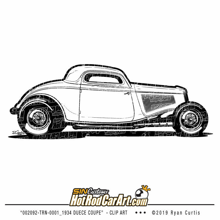 002092-TRN-0001_1934 Deuce Coupe - Clip Art