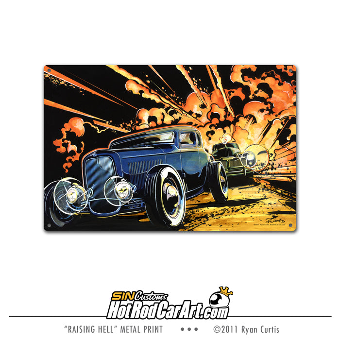 Raising Hell - Metal Print