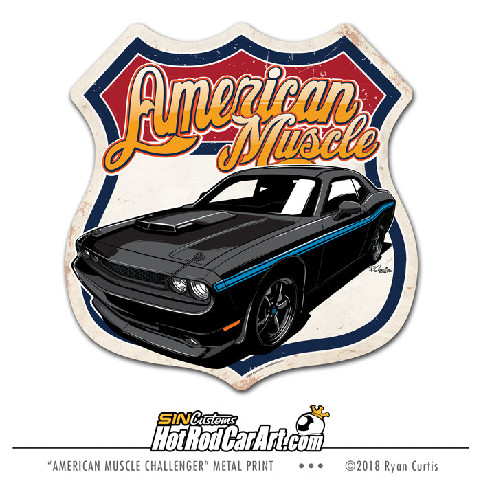 American Muscle Mopar - Route Shield - Metal Street Sign