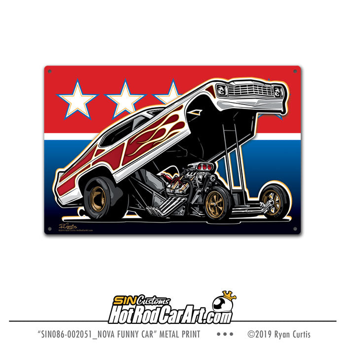 Nova Funny Car - Metal Print