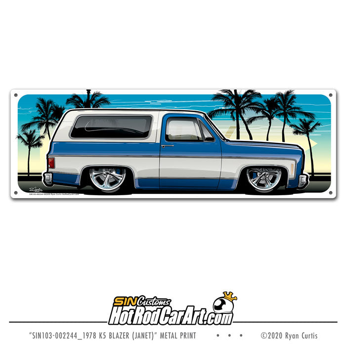 1978 Chevrolet K5 Blazer  -- One Way - Metal Street Sign