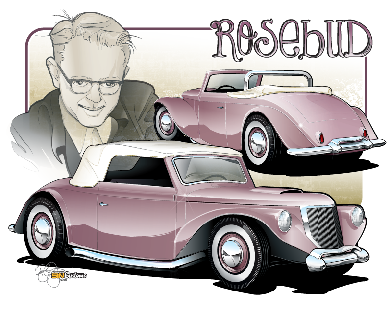Vehicle Rendering - 1936 Ford Roadster – “Rosebud”