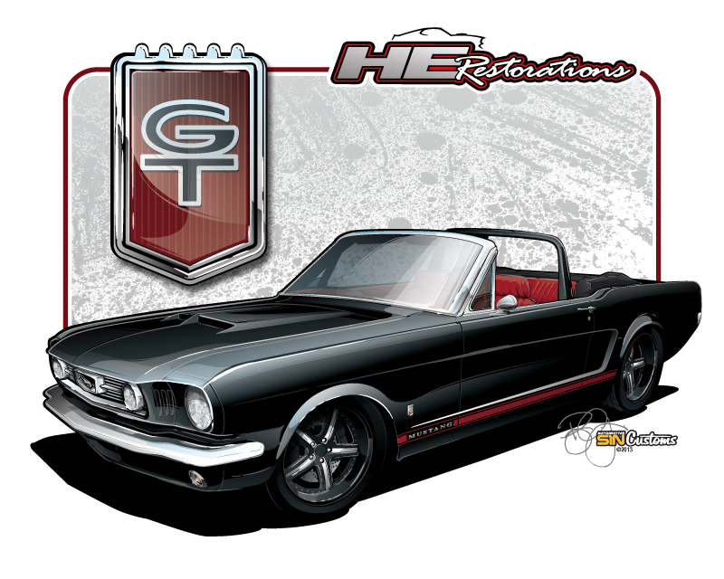 Vehicle Rendering - 1966 Ford Mustang GT Convertible