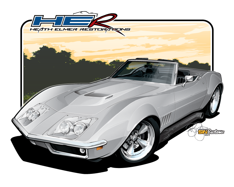 Vehicle Rendering - 1969 Chevrolet Corvette Convertible