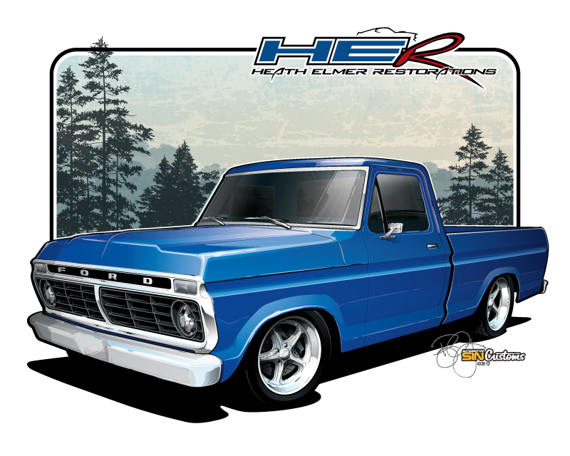 Vehicle Rendering - 1973 Ford F-100