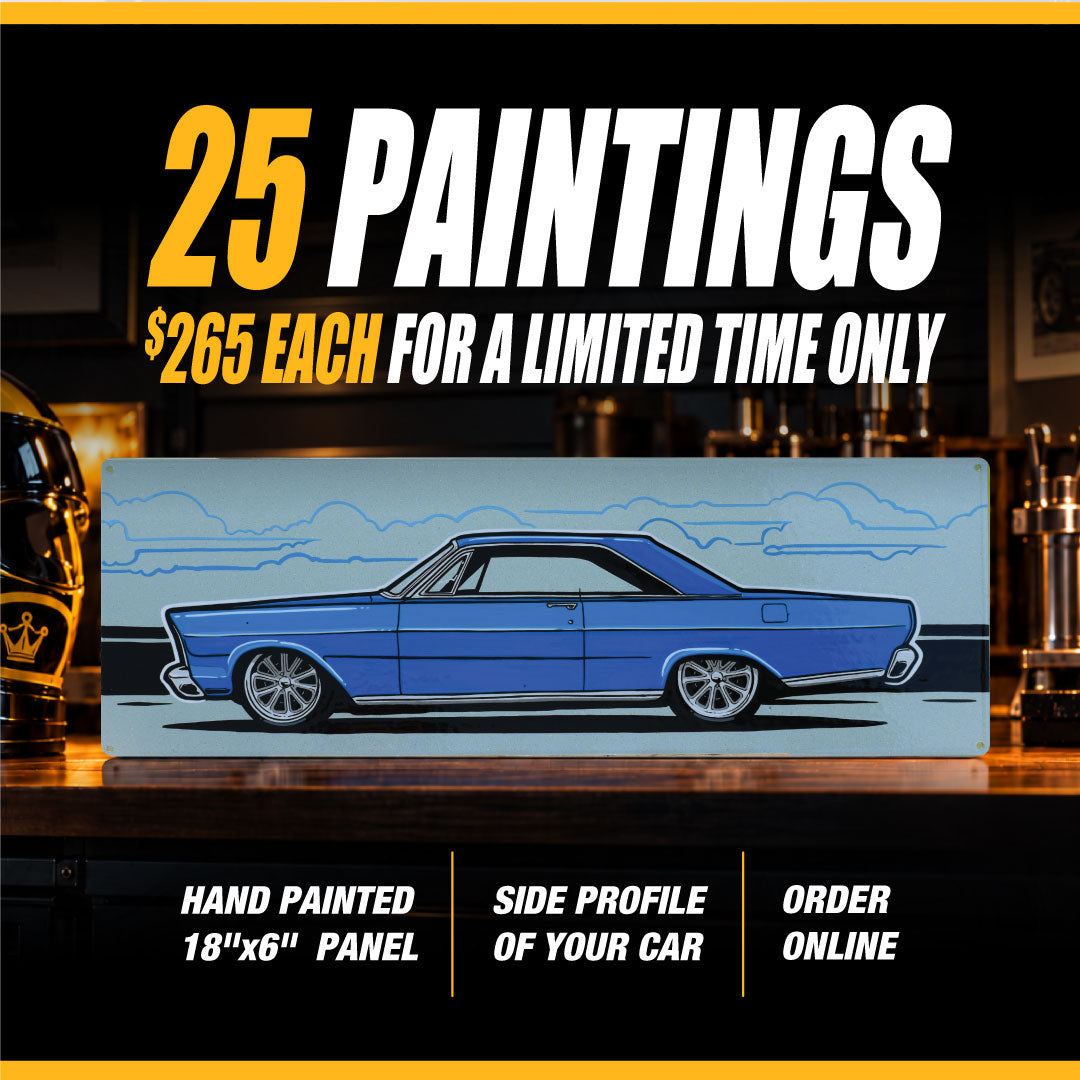 25 for $265 Handpainted - 18x6 Aluminum Panel
