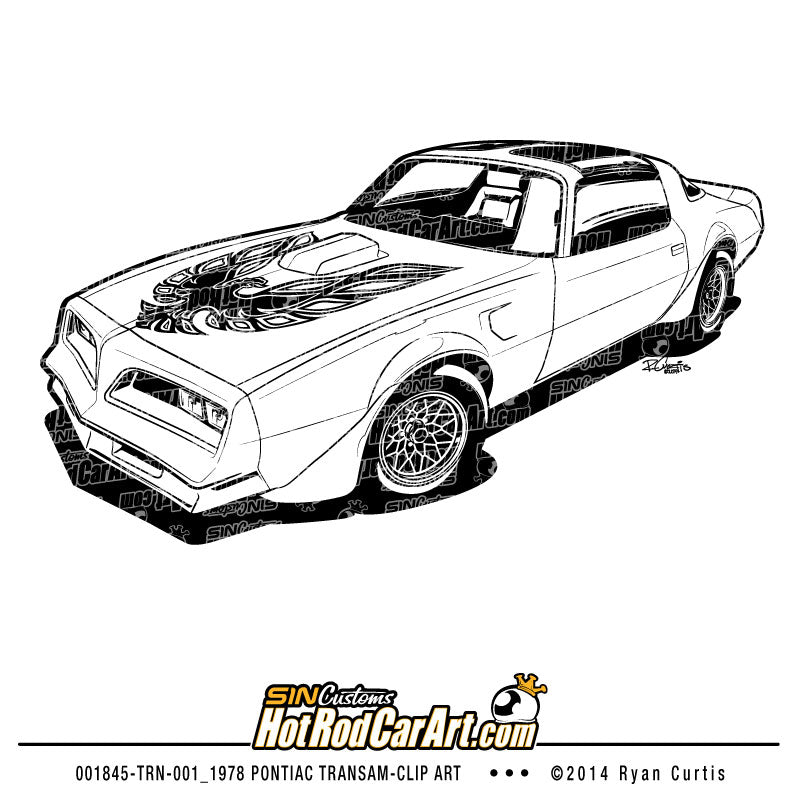 001845-TRN-001_1978 Pontiac TransAm_Clip Art