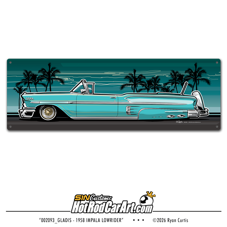 1958 Impala Lowrider - Metal Sign