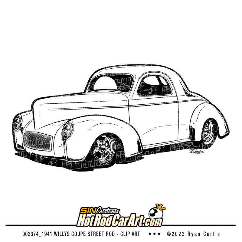 002374-TRN-0001_1941 Willys Coupe Street Rod-Clip-Art