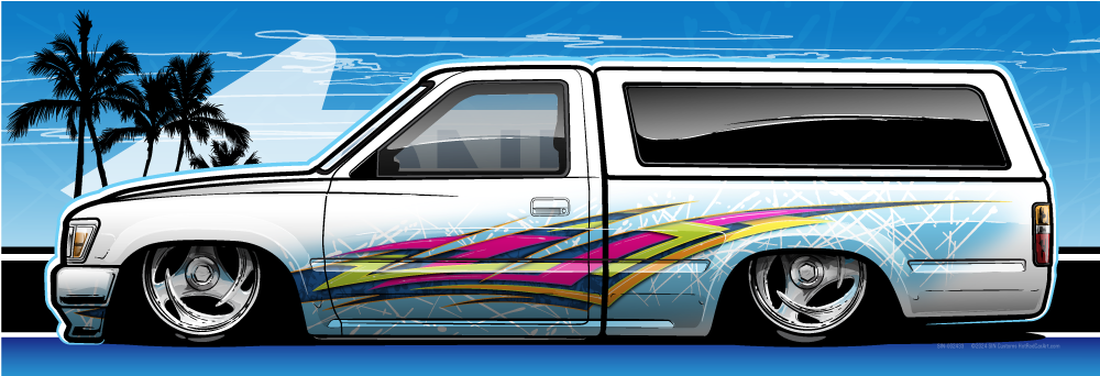 Digital illustration - Static Lines – Mini Truck
