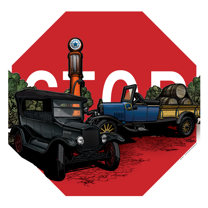 Digital illustration - Full Stop – The Early Miles