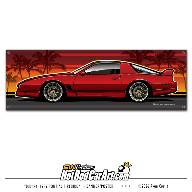 1989 Pontiac Firebird - Banner/Poster