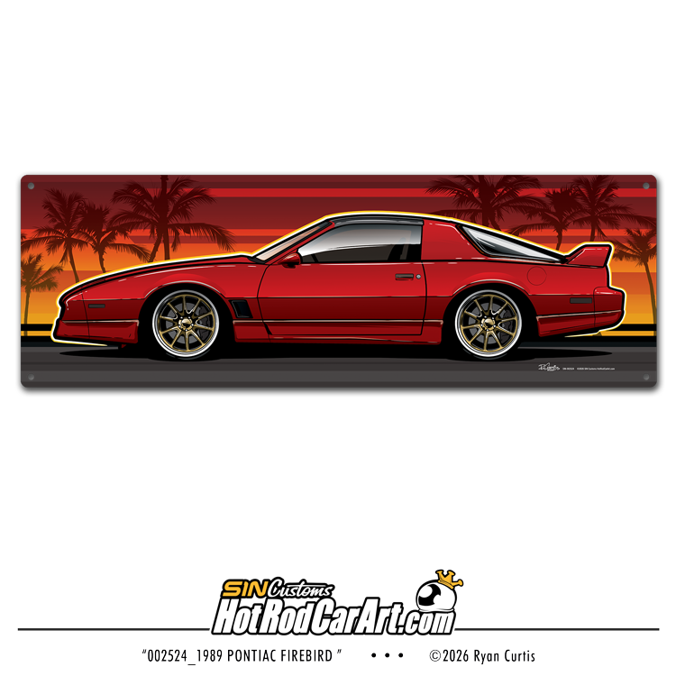 1989 Pontiac Firebird  - Metal Sign