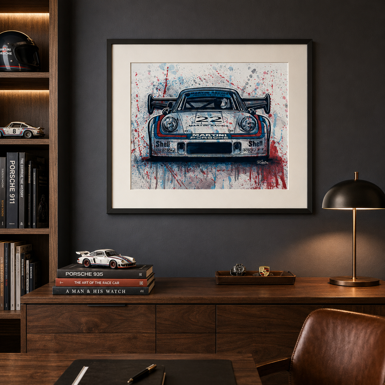 "1974 Porsche 911 Carrera — Martini Racing" – Original Automotive Fine Art