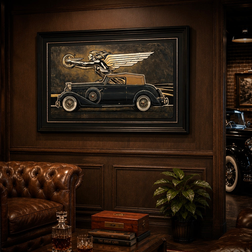 Packard Twelve Goddess of Speed - Original Painting