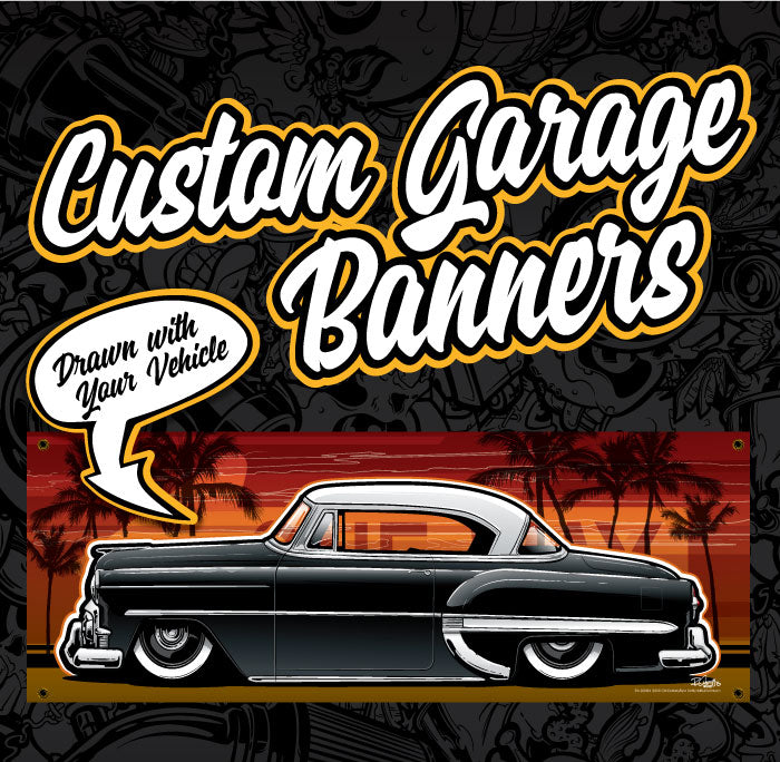 Custom Illustrated Shop/Garage Banner