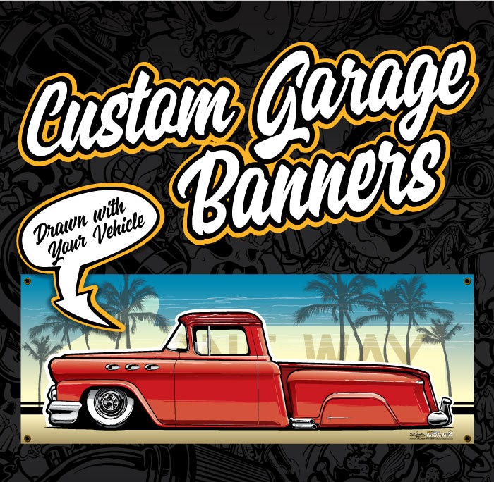Custom Illustrated Shop/Garage Banner