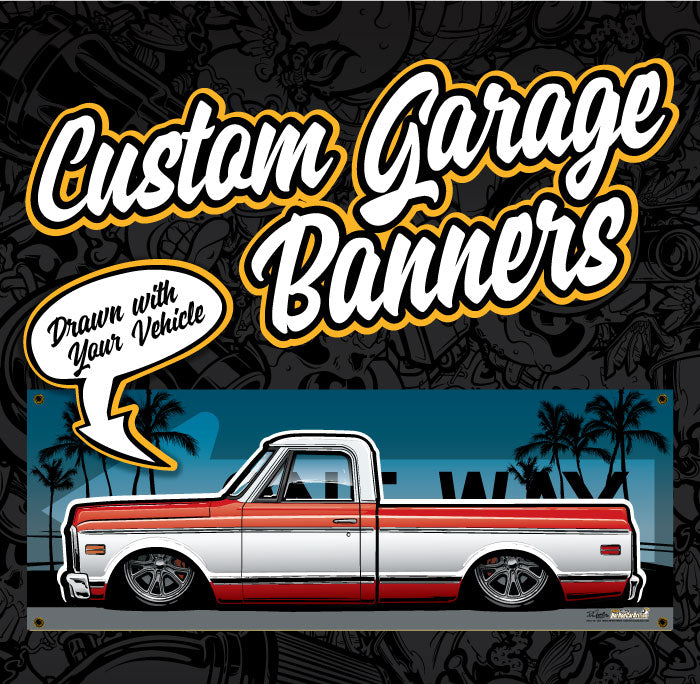Custom Illustrated Shop/Garage Banner