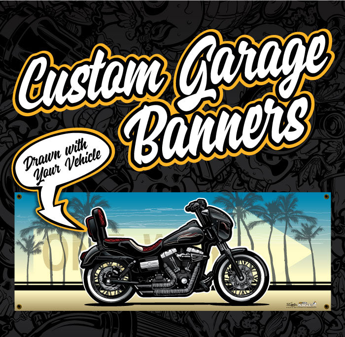 Custom Illustrated Shop/Garage Banner