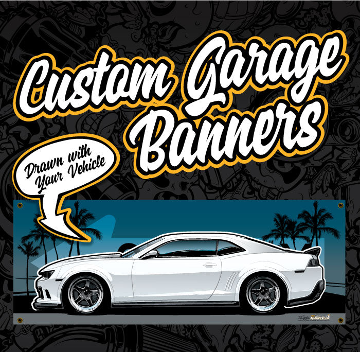 Custom Illustrated Shop/Garage Banner