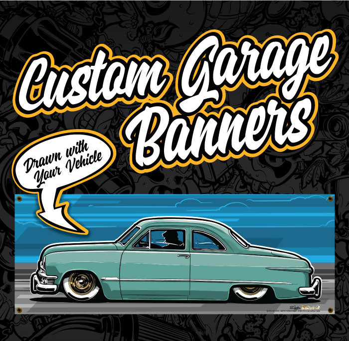 Custom Illustrated Shop/Garage Banner
