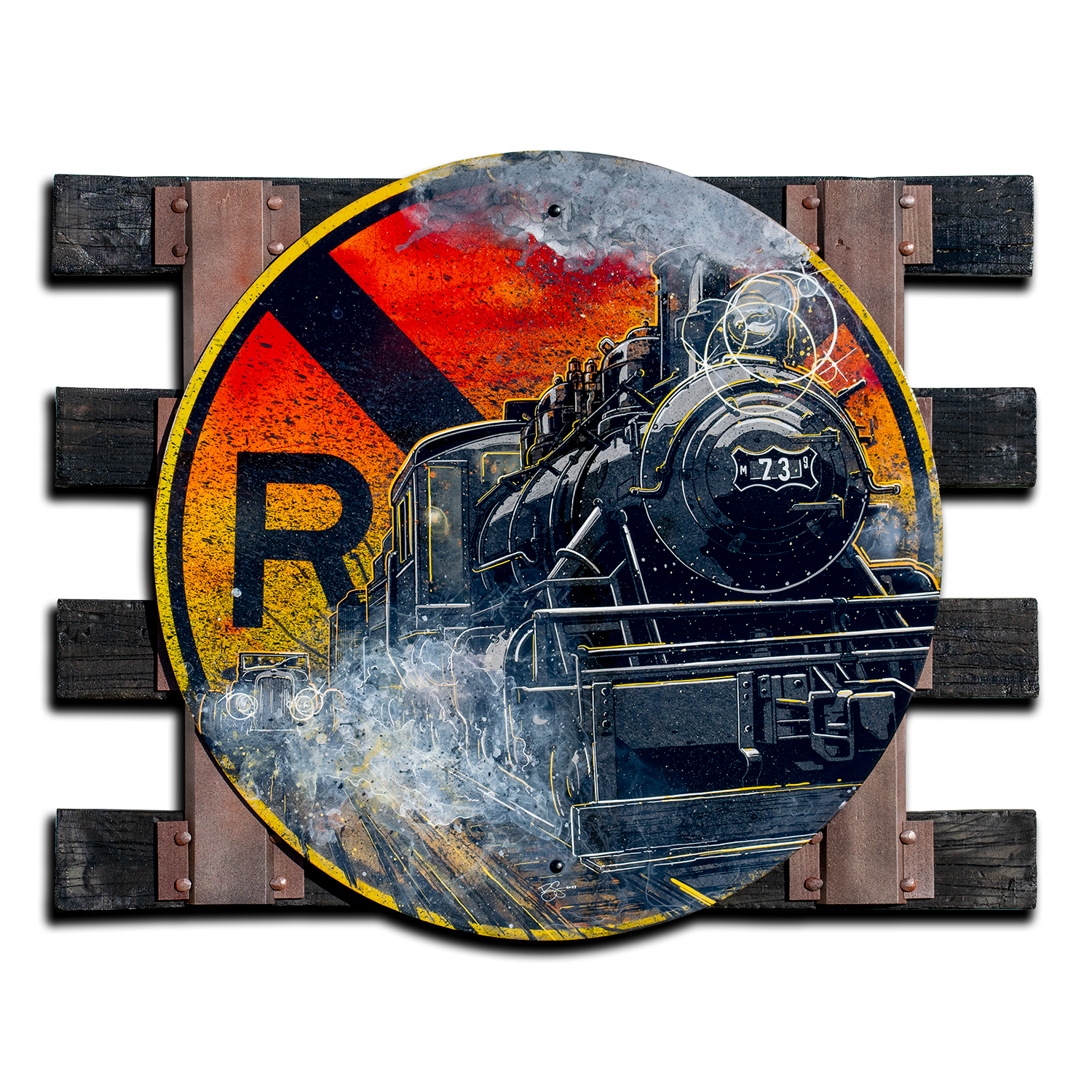 "Victoria" Train Crossing - Original Painting