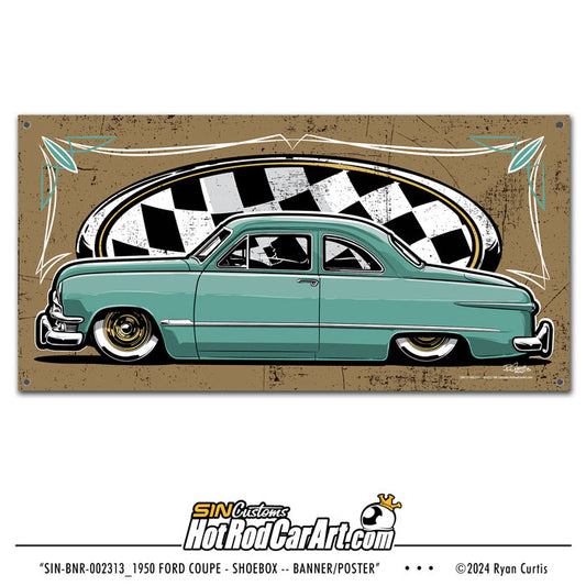 1950 Ford Coupe - Shoebox - Banner/Poster
