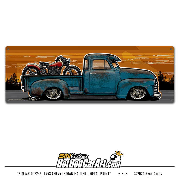 Indian Hauler -- Metal Print Sign