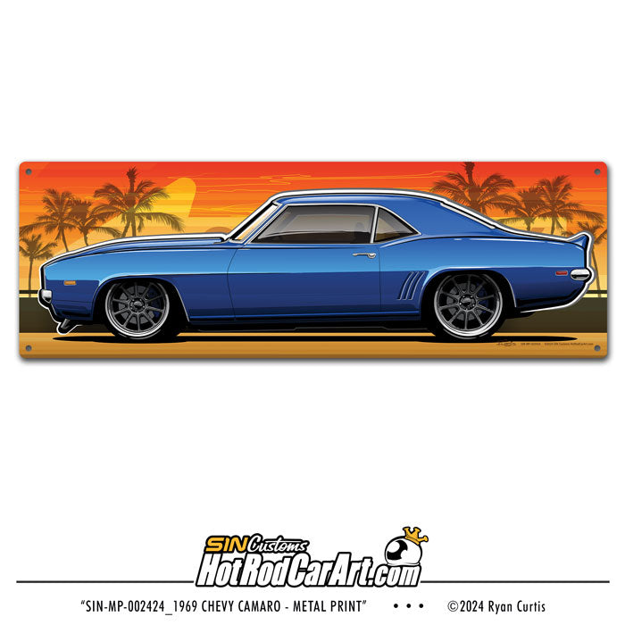 1969 Chevy Camaro  - Metal Sign