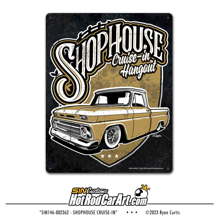 Shophouse Cruise-in - Metal Sign